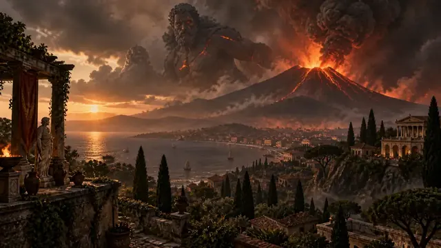 Campania beneath a volcanic sky